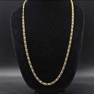 Vintage Monet 14K Gold Plated Infinity Link Necklace – 28”